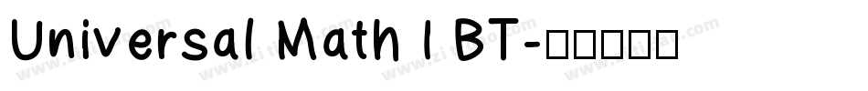 Universal Math I BT字体转换